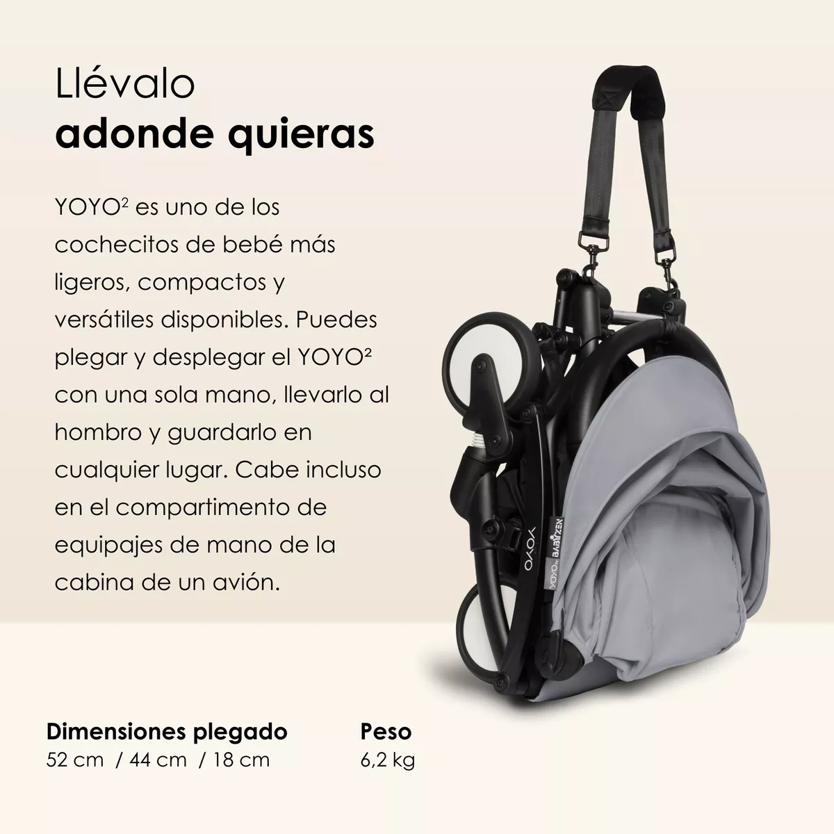 Yoyo² Babyzen Chasis Negro Y Pack 6+ - Stone