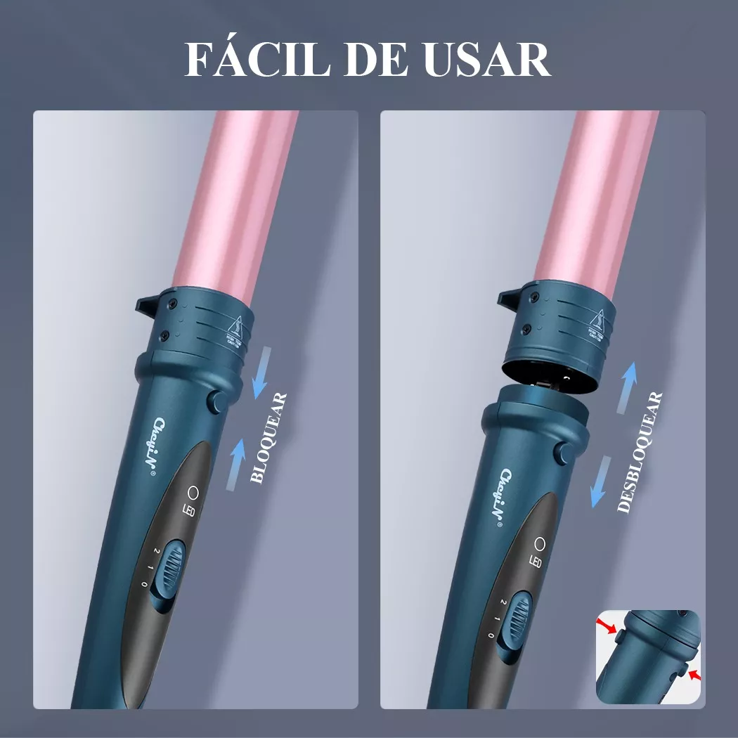 Rizadoras De Cabello Cerámicas Ferros Profesionales- 5 En 1