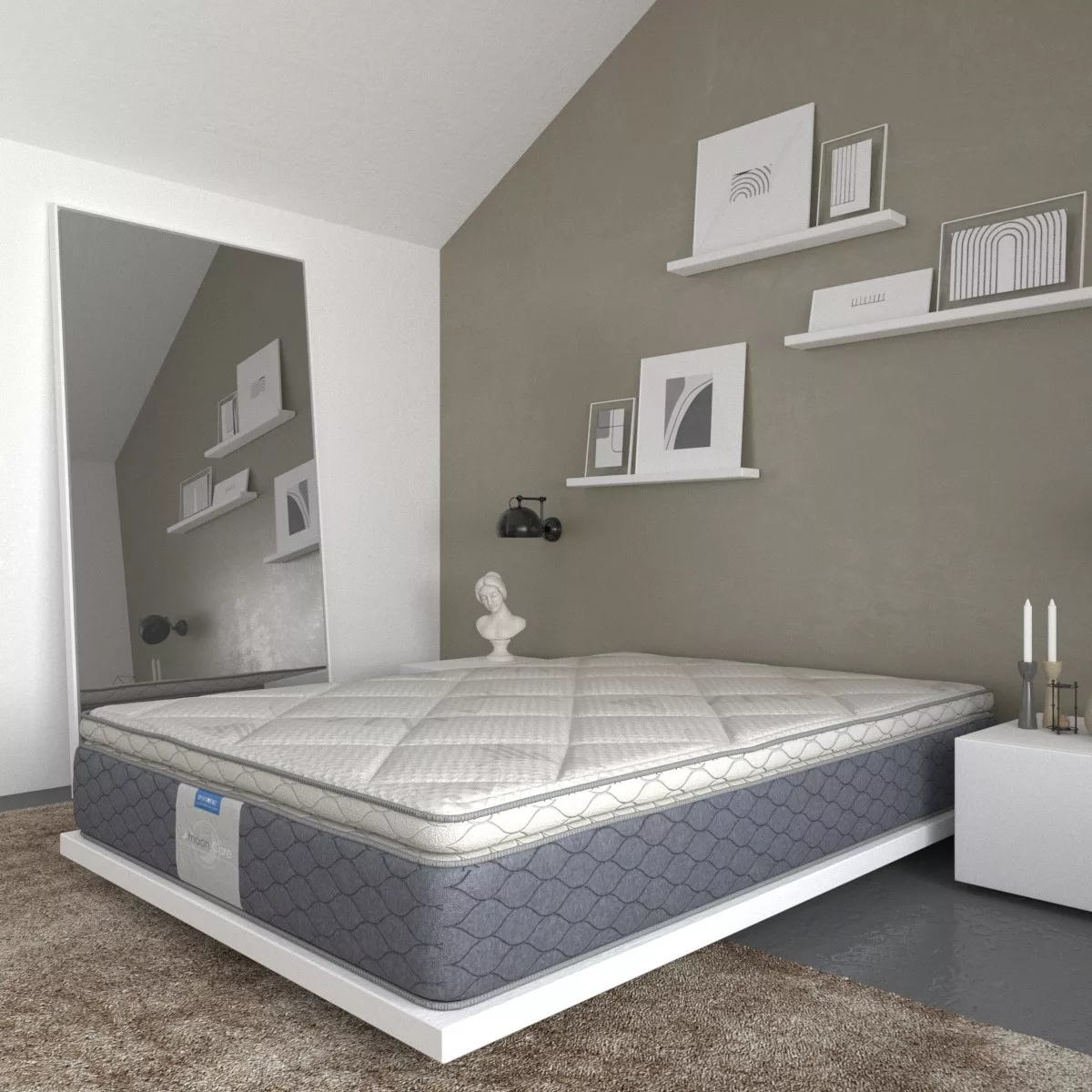 Colchón Individual Restonic Descanso Seguro Garantía 5 Años | Ortopédidco Tratamiento Antibacterial