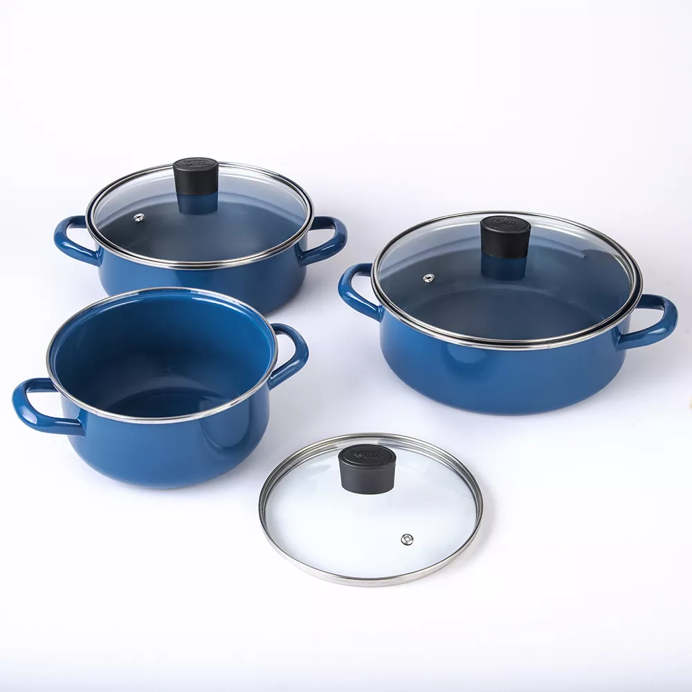 Bateria de Cocina Clásica de Peltre 12 Piezas Cinsa Austria Azul
