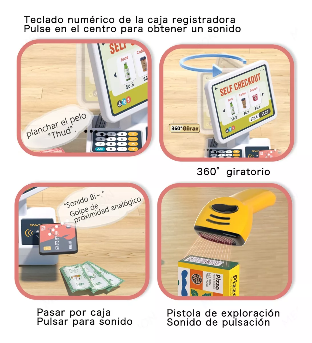 Caja Registradora Y Cafetera Juguete Infantil Para Niño