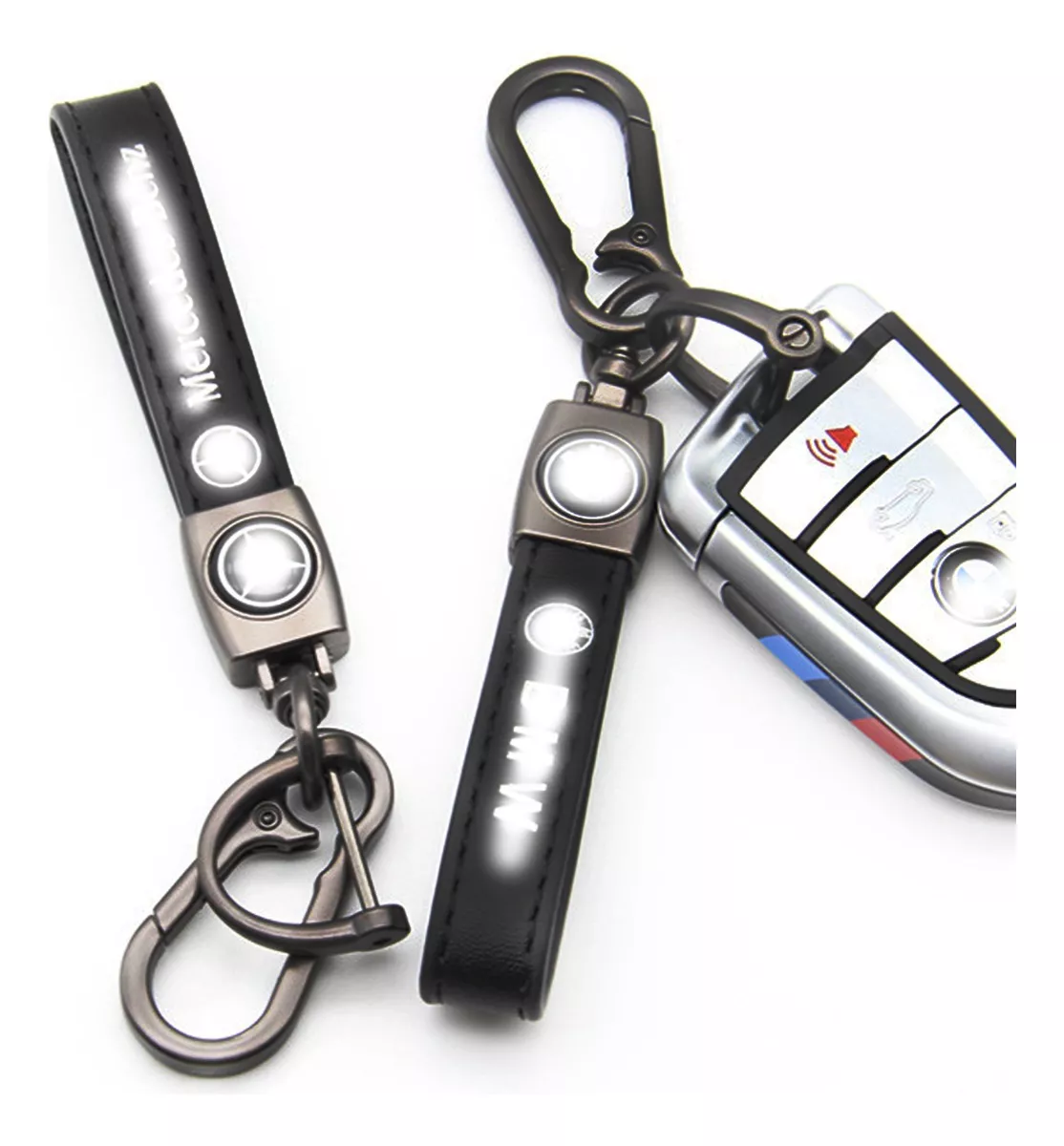 Llavero Para Autos Universal Logo De Llaveros De Cuero Negro