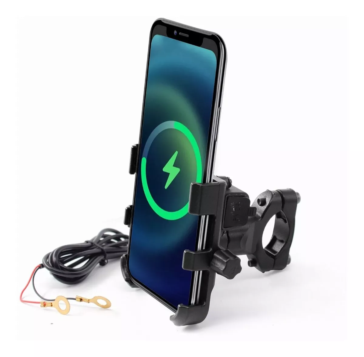 Aluminio Porta Celular Soporte Moto Telefono, Puede Recargar