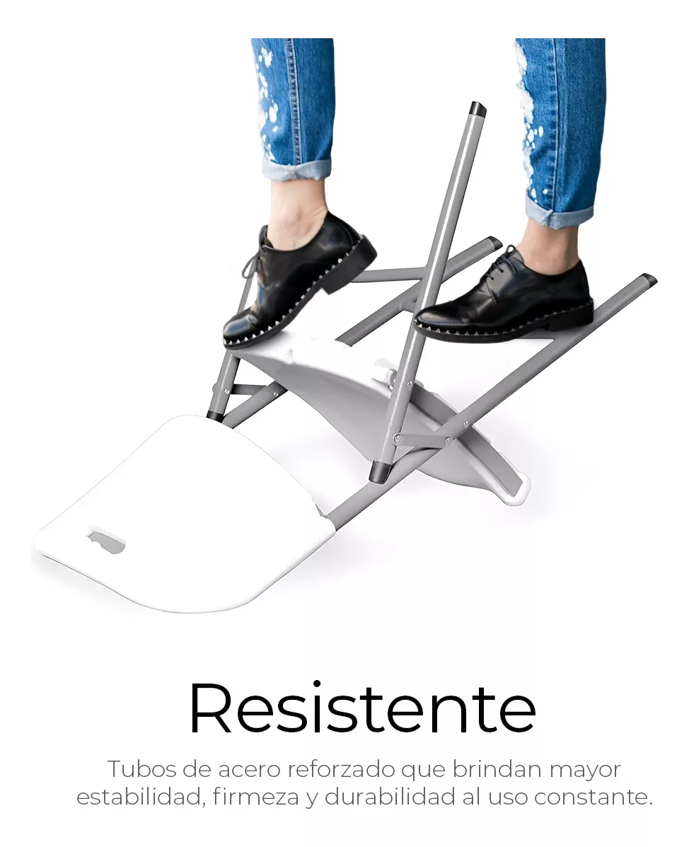 4 Sillas Plegables Plástico Reforzado De Exterior/interior