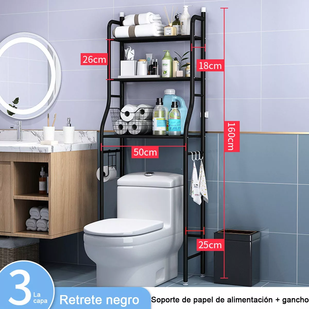 Repisa Mueble Para Baño Estante Organizadores Accesorios