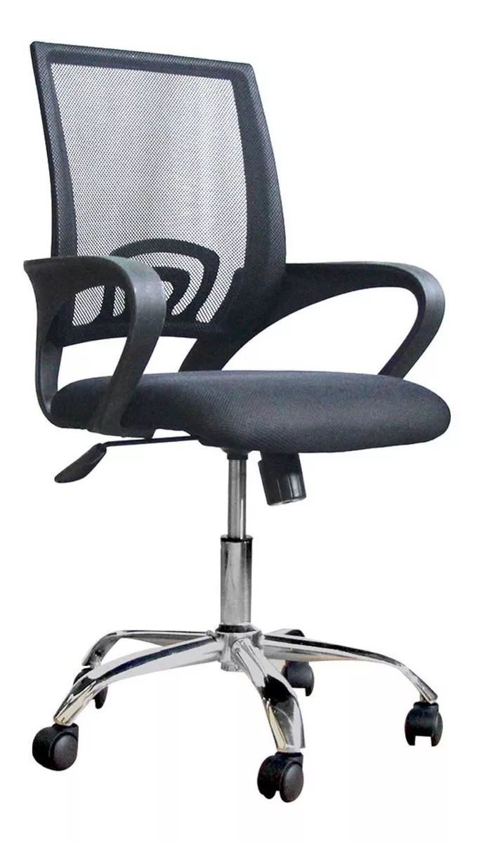 Silla de escritorio Urban Design YZ01B ergonómica  negra con tapizado de cuero sintético