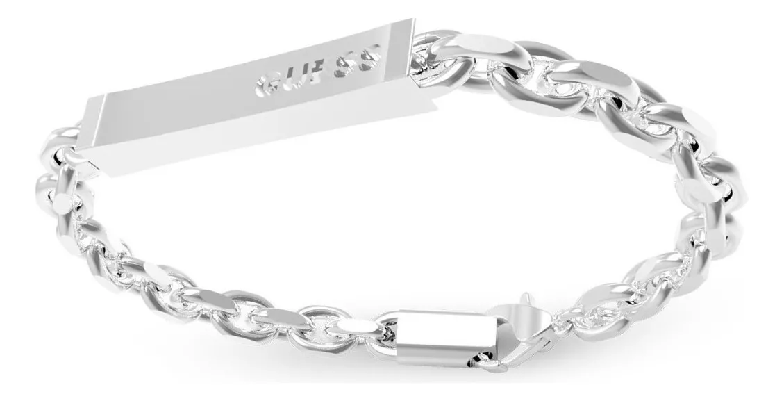 Pulsera Guess Juxb03000jwsts De Acero Quirúrgico Color Plateado Tamaño Unitalla Para Adultos