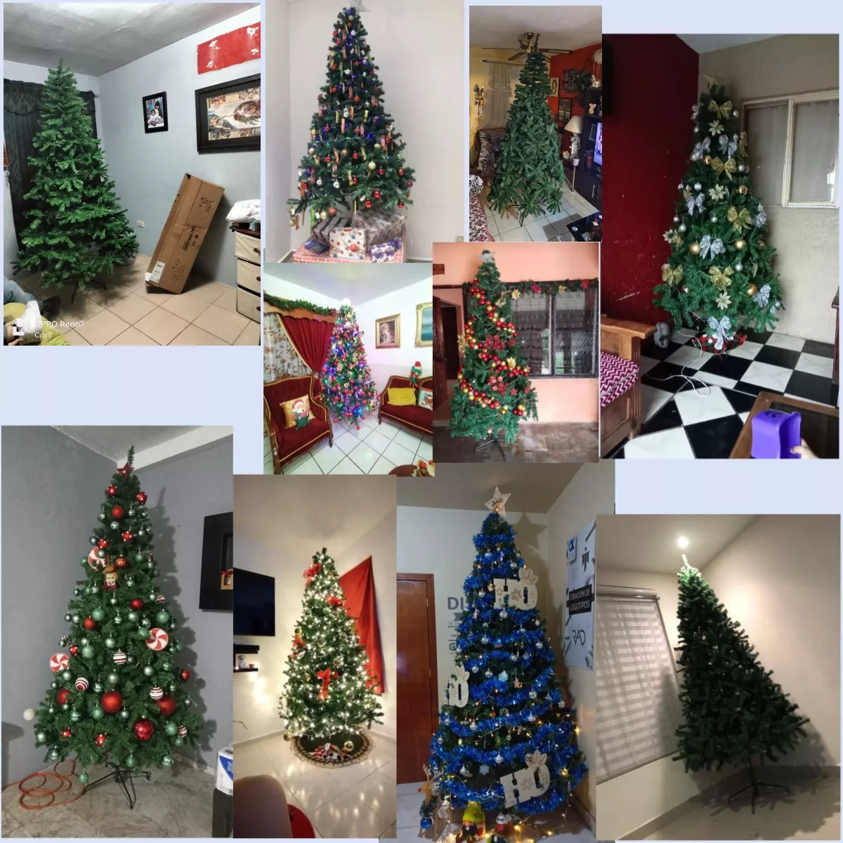 Killsoul® Árbol De Navidad 2.4m Encriptado 1400 Ramas Pino Artificial, Con Soporte De Metal, Ideal Para Decoración Interior Y Exterior Color Verde