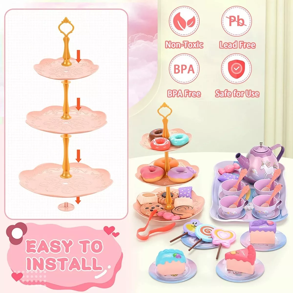 Juguete De Cocina Juego De Té Para Niños Fiesta Del Té Niñas