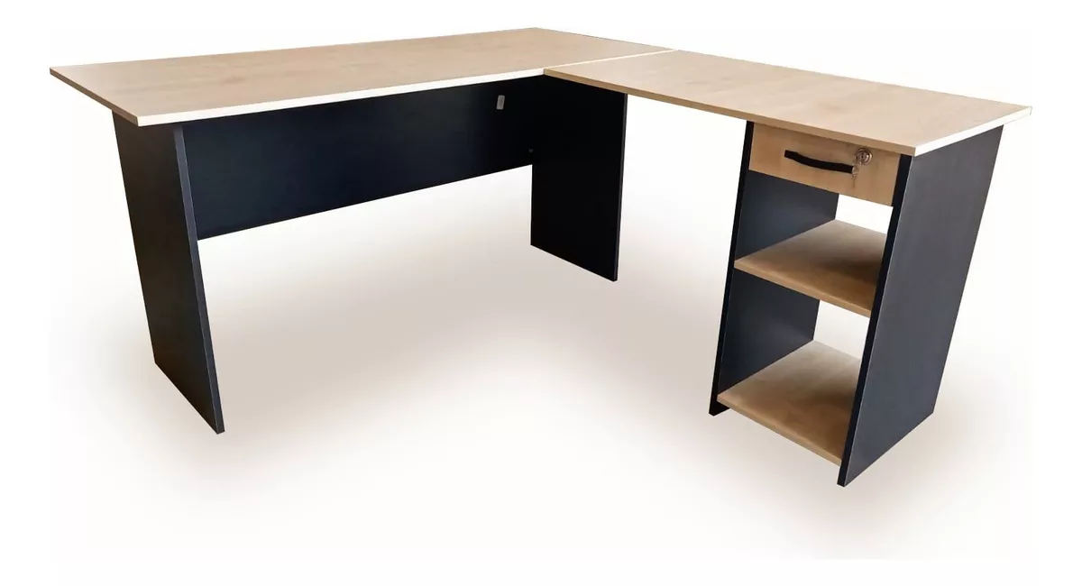 Mesa De Reunión Escritorio Escuadra Cajón Cllave 150x140 Eko