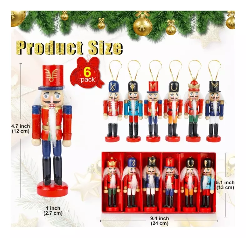 Adorno Para Árbol De Navidad Holy Kit 6 Cascanueces