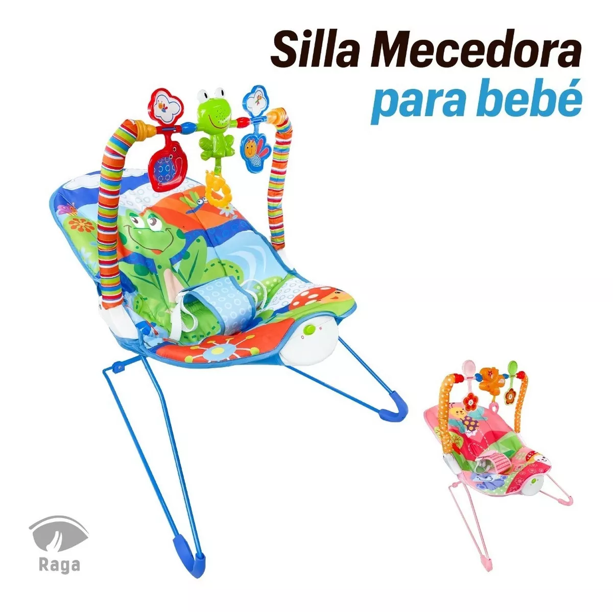 Bouncer silla vibradora mecedora de bebe musical con juegos