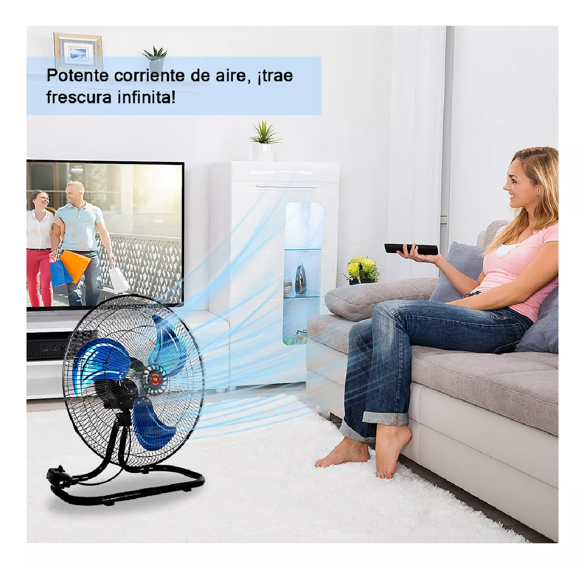 Ventilador Pedestal Piso Pared 3en1 Con 3 Aspas 18 Pulgadas