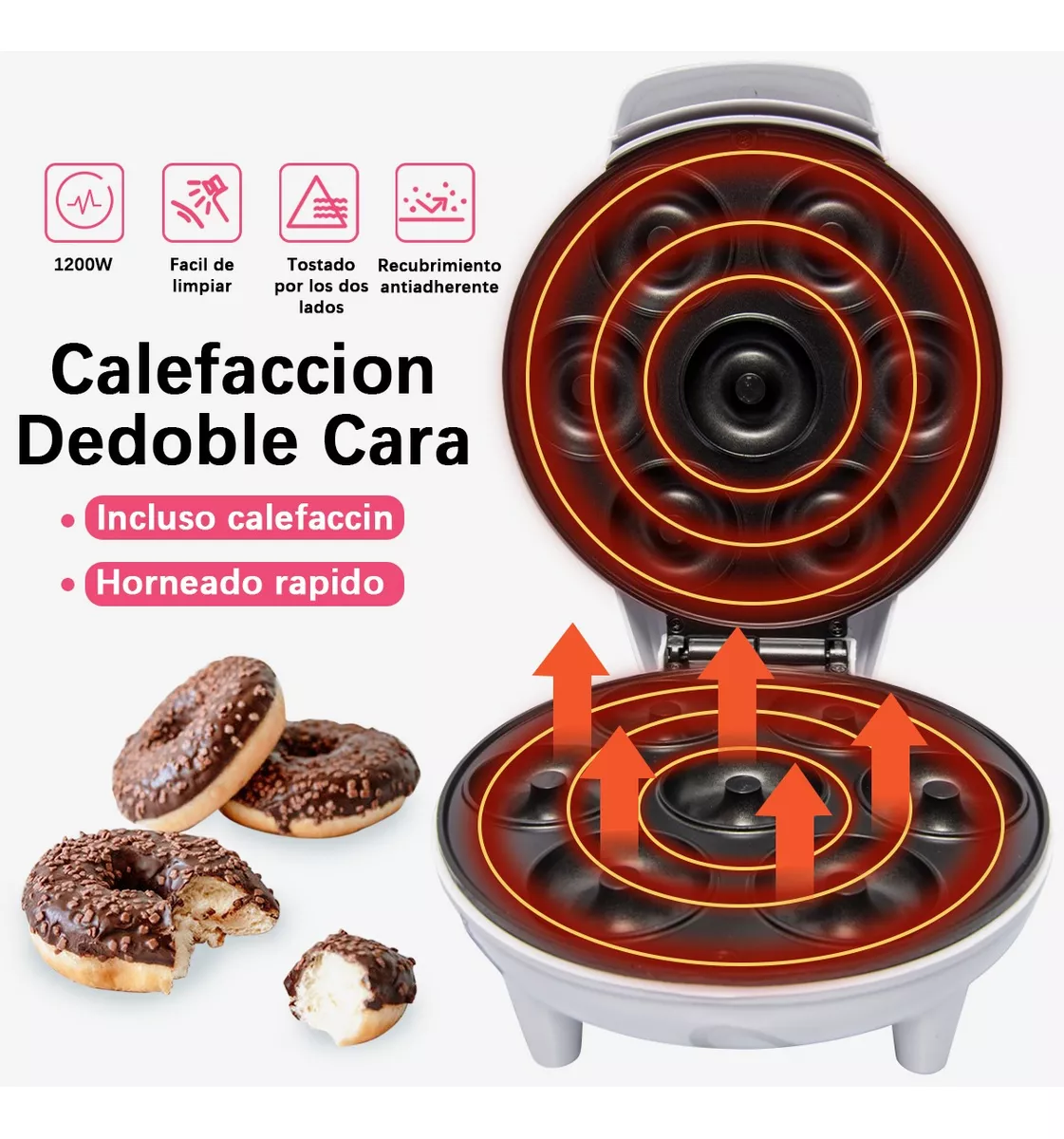 Máquina De Donas Para Desayuno Casa Con Donas 1200w Olye
