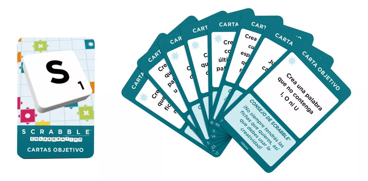 Scrabble Juego De Mesa 2 En 1 Colaborativo HXM54 Español