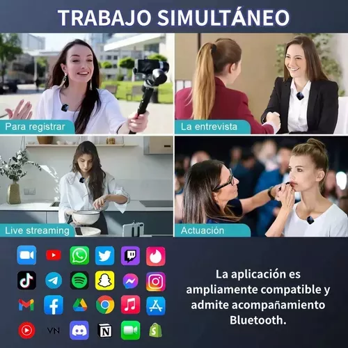 Micrófono Lavalier Solapa Inalámbrico Para Celular Pc Gamer