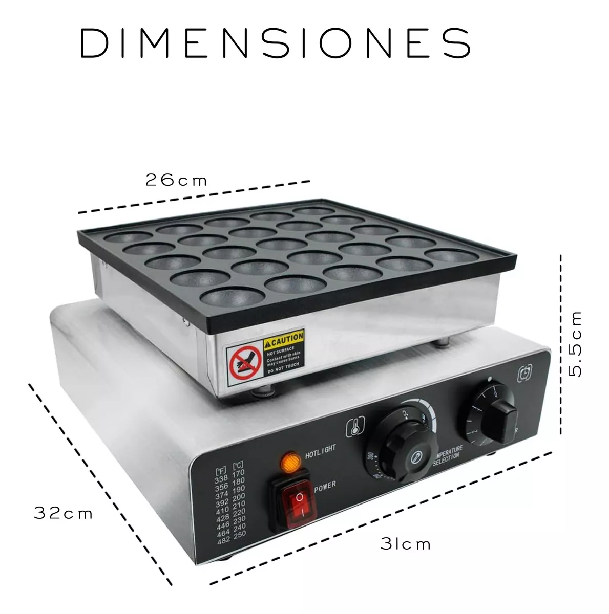 Maquina Electrica Industrial Mini Hotcakes 25 Piezas Comercial Muffins Pancacke