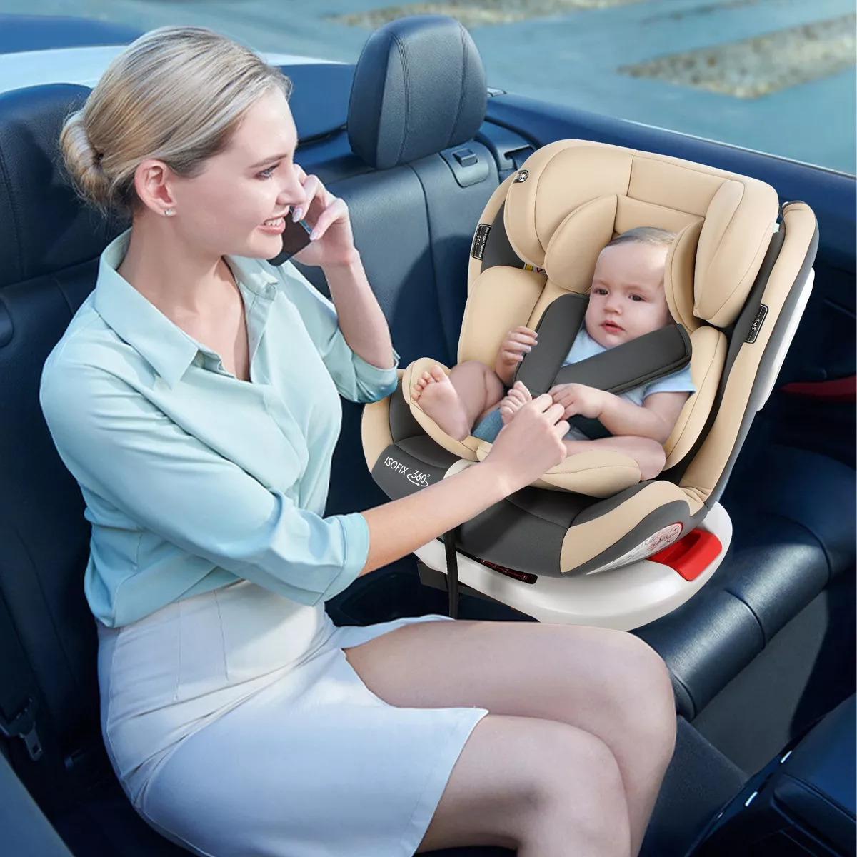 Autoasiento Para Carro Con Sistema De Seguridad Para Bebés
