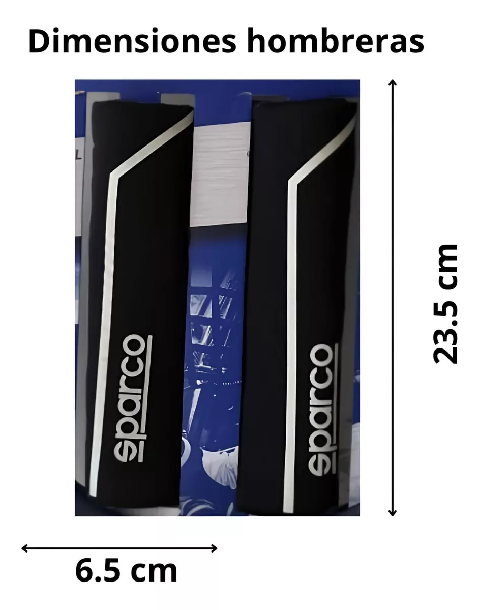 Cubrevolante Y Hombreras Sparco Negro Antiderrapante Cuero