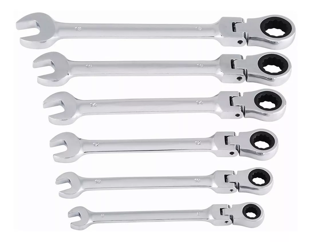 Llaves Combinadas Con Matraca | 8 - 19 Mm | 12 Pz