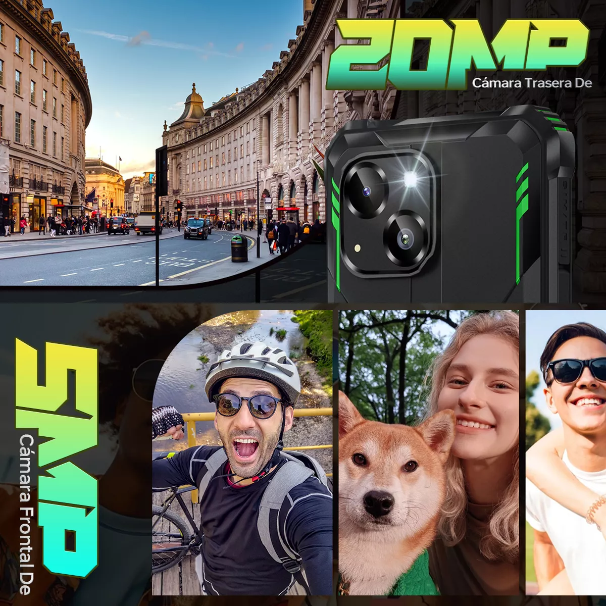 Celular Oukitel Wp32 Pro 24(6+18)gb Ram 256gb Rom Android 14 Smartphone Robusto 6300mah 6.0 Pulgadas Hd Celulares 4g Dual Sim/face Id/gps/nfc/otg