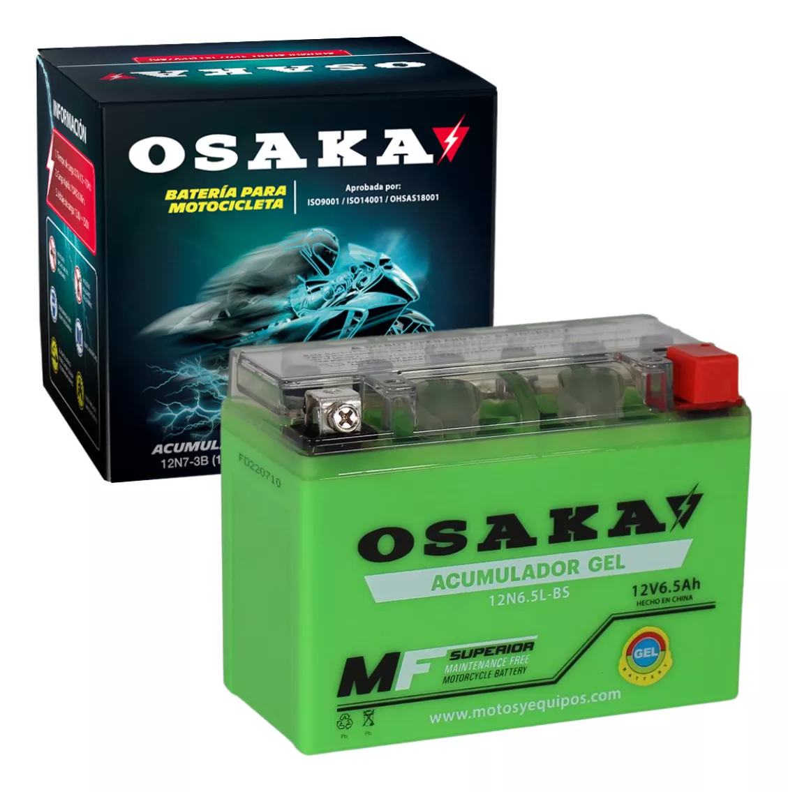 Batería Gel Osaka Ytx6.5l-bs Italika 125z Ft/dm125 F06010049