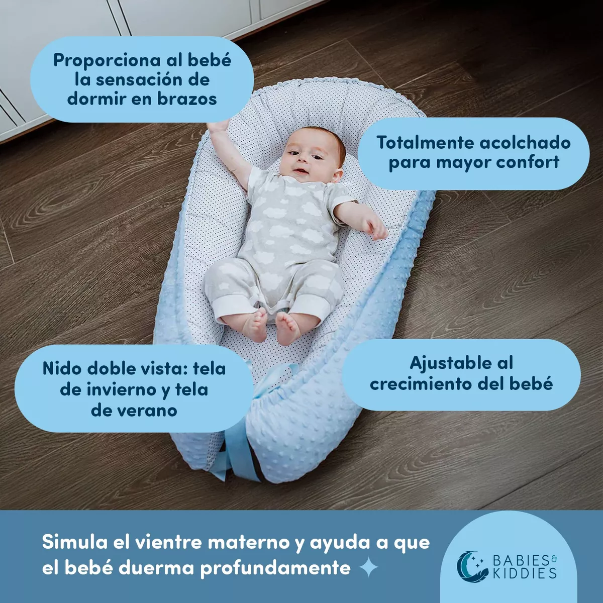 Nido Colecho Bebés Cuna Portátil Cama Camita (doble Vista)