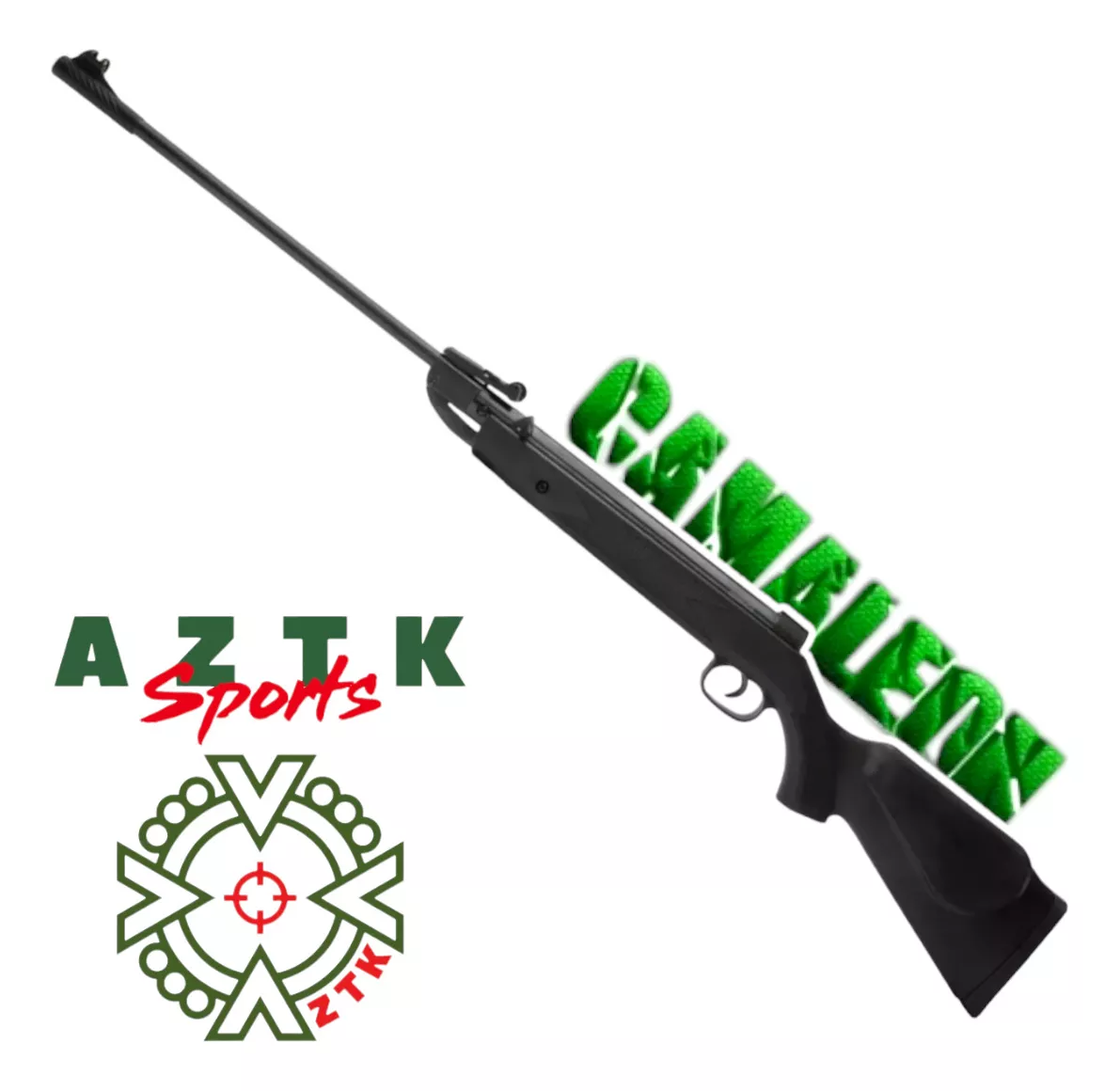 Aztk Rifle Camaleon Black 650 Fps + 240 Diabolos + Mira 4x20