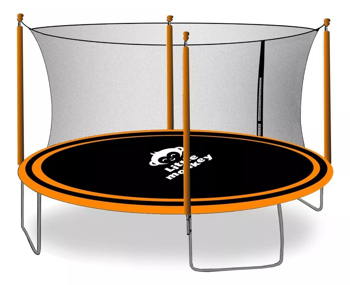 Trampolin Brincolin 4.2m Reforzado Rudo Tumbling Red 14 Pies Color Negro Color de la lona de salto Negro Color del cobertor de resortes Azul