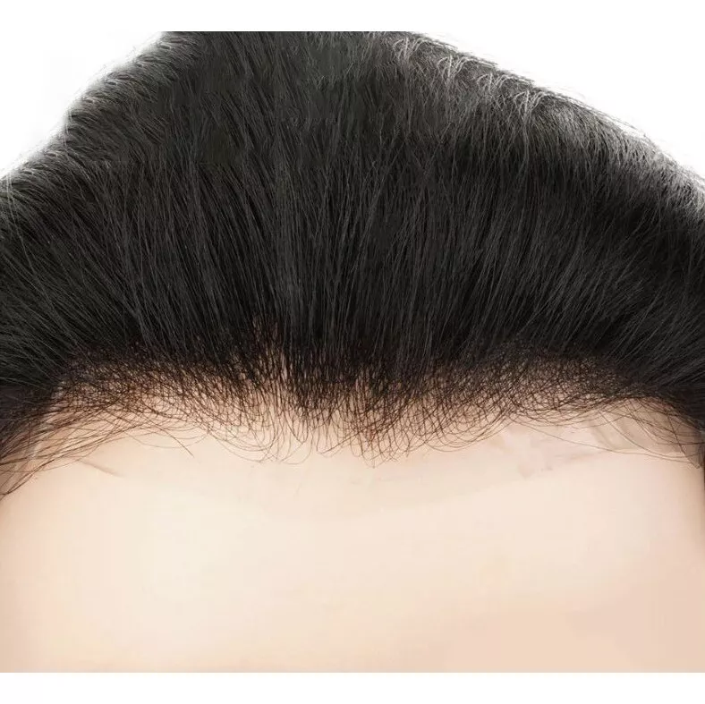 Nuevo 4 X16cm Sistema Capilar Frontal De Cabello Natural