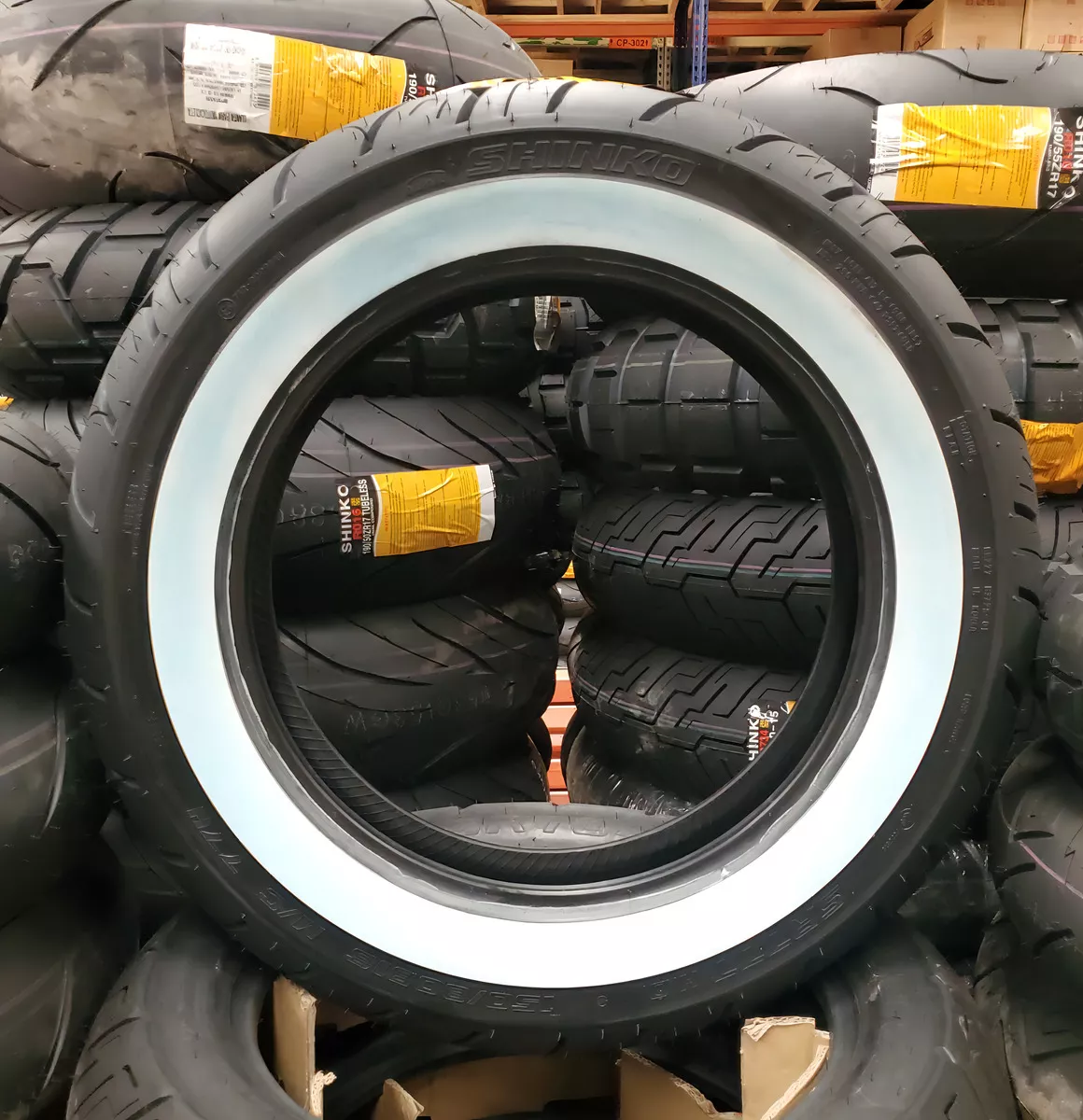 Shinko Harley Davidson And Cruiser White Wall & H.D. SR777 sin cámara de 150/80 B16 H 77