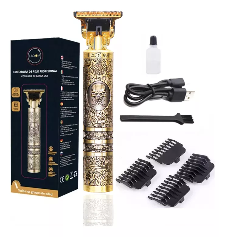 Rasuradora Electrica Lagom Cortadora De Pelo Profesional Máquina De Cabello Recargable Trimmer Calavera Impermeable Perfiladora Potente Con 7000rpm Motor De Cobre Afeitado Suave Rapido 4peinas Aceite
