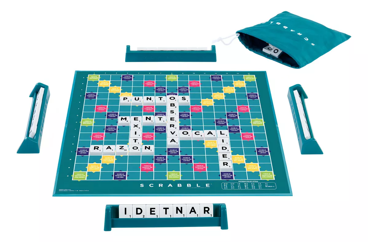 Scrabble Juego De Mesa 2 En 1 Colaborativo HXM54 Español