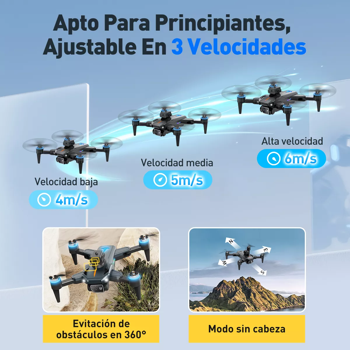 Dron Con Cámara 8k Mini Drones Profesional 3 Batería Wifi 5g