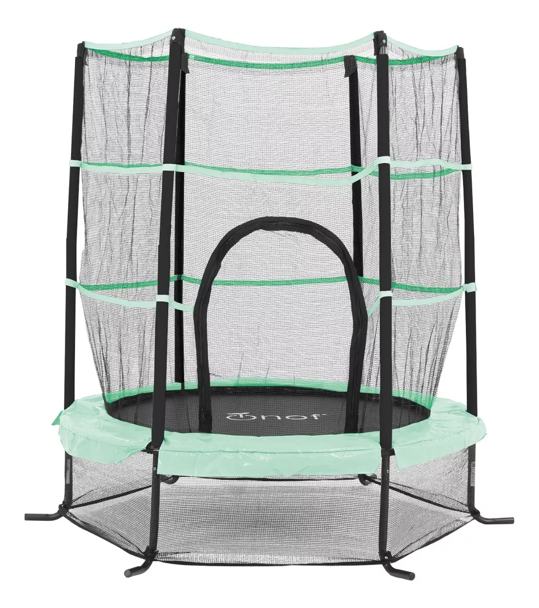 Trampolin Infantil Brincolin Onof Tumbling Para Niños 1.4m Color de la lona de salto Negro Color del cobertor de resortes Rosa Frances