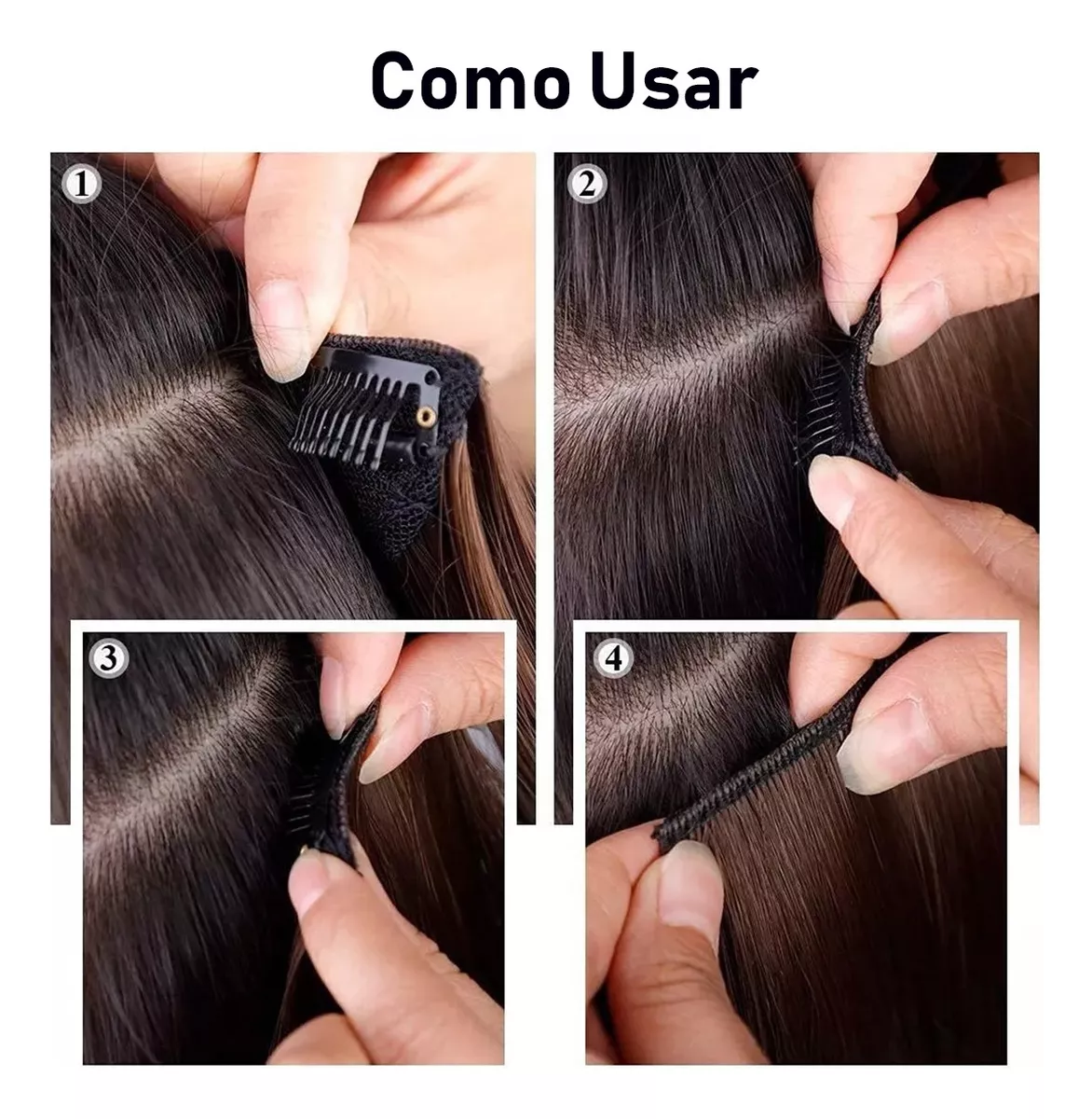 Extensiones De Cabello Con Clip De Cabeza Completa,7 Piezas