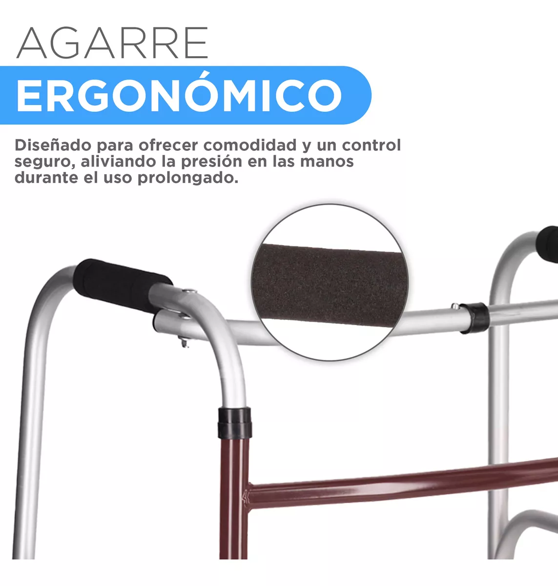 Andadera Adulto Ortopedica Andador De Aluminio Vino Tikun