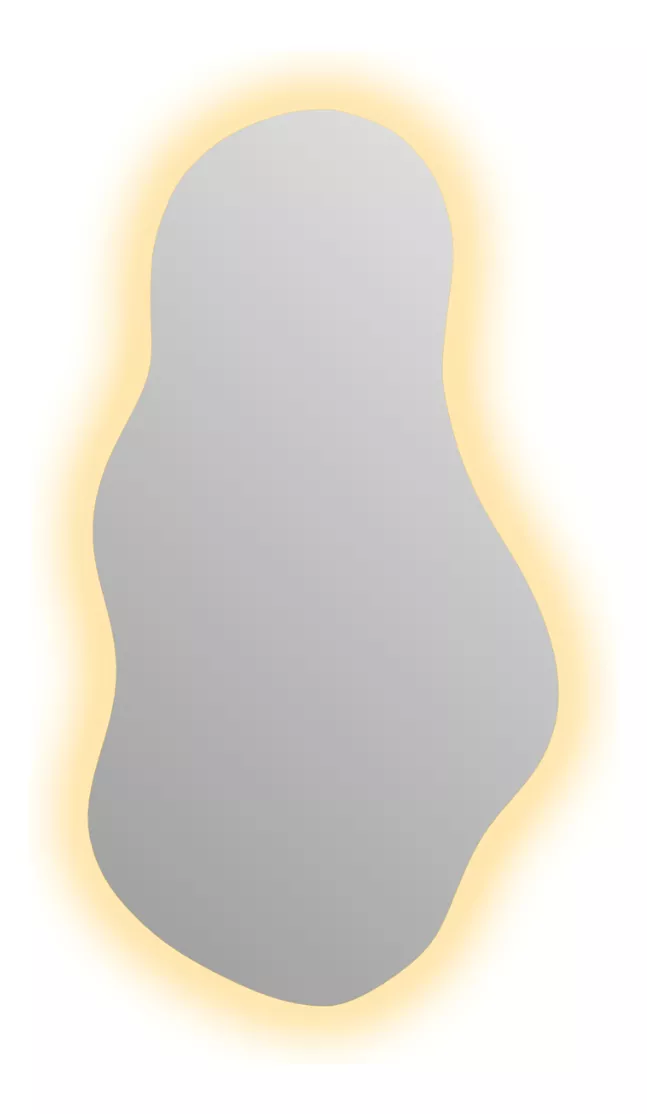Espejo Irregular Amorfo 60 X 100 Con Led Touch Sala Elegante