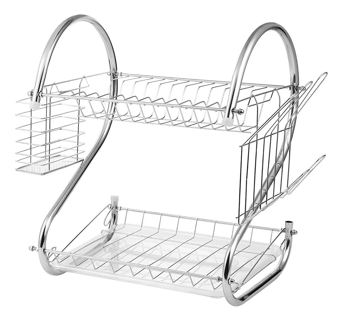 Escurridor De Cubiertos De Cocina Trastes Cromado Moderno