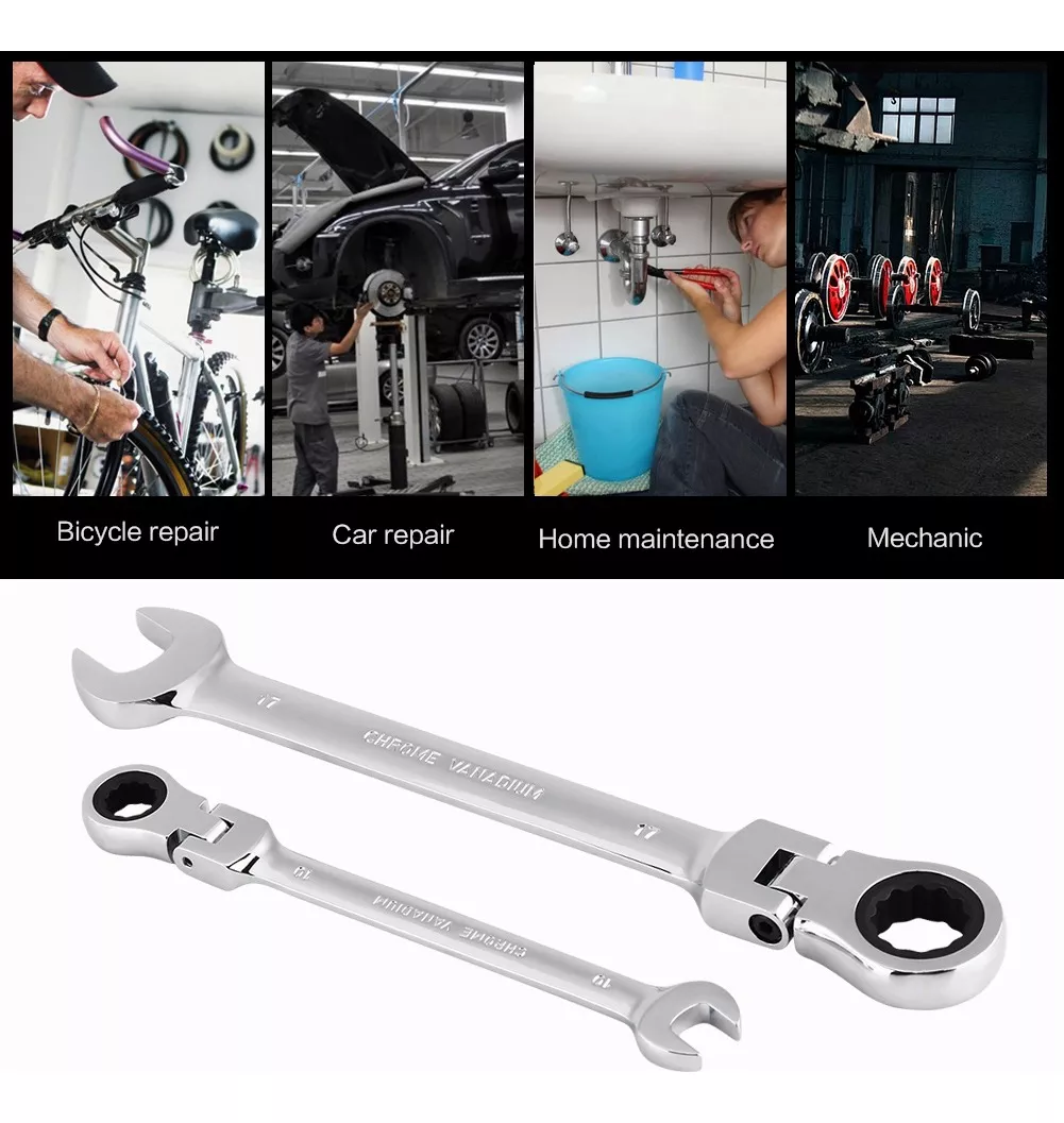 Llaves Combinadas Con Matraca | 8 - 19 Mm | 12 Pz