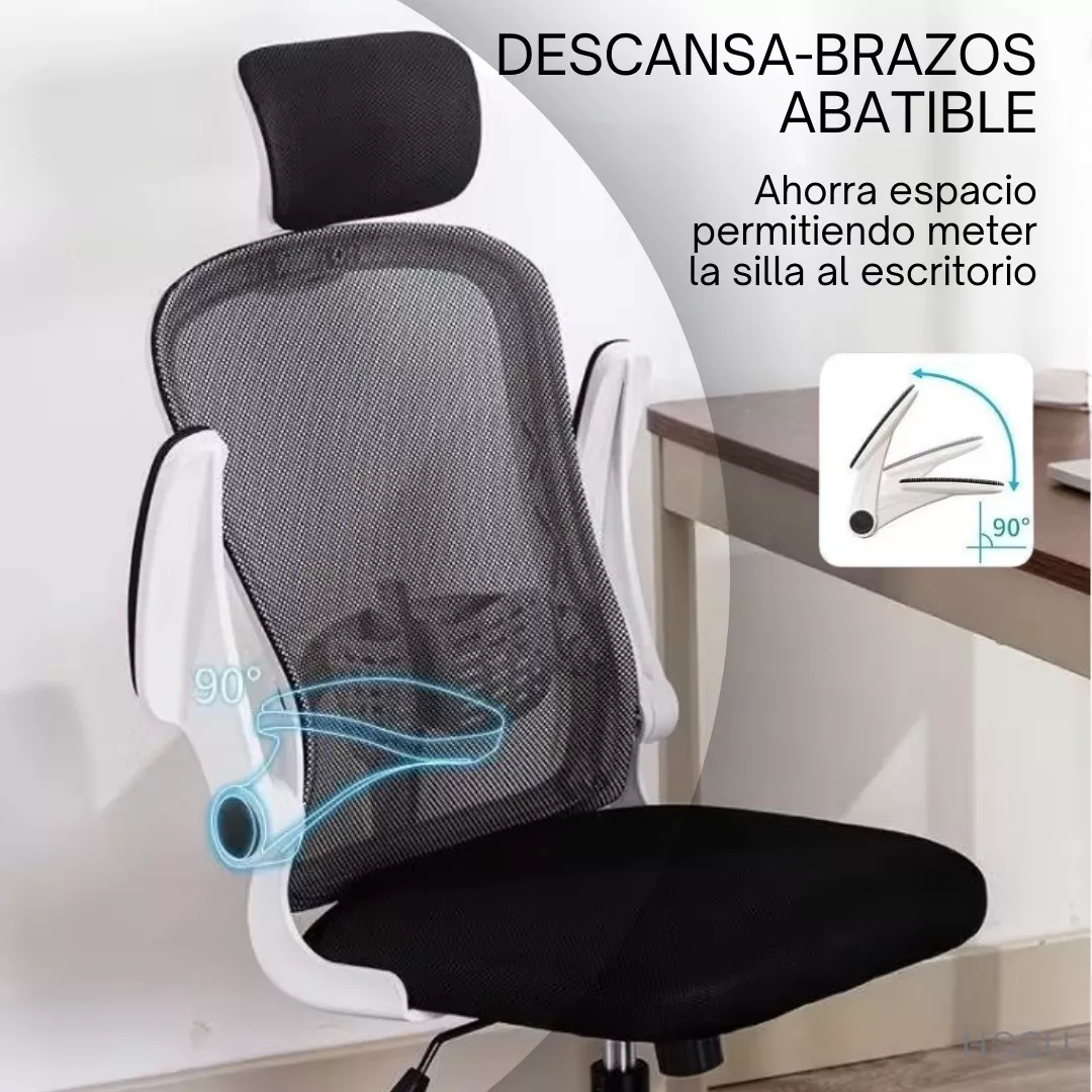 Hosu B1 Silla De Oficina Blanca Reclinable Malla Ergonómica