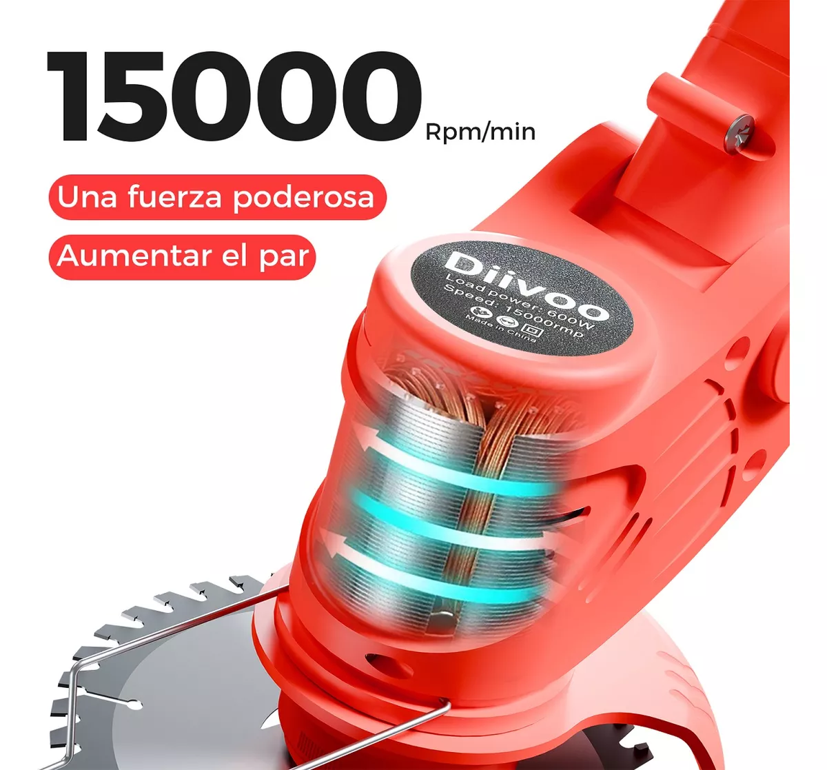 Desbrozadora Inalámbrica Electrica Podadora Pasto 2 Baterías