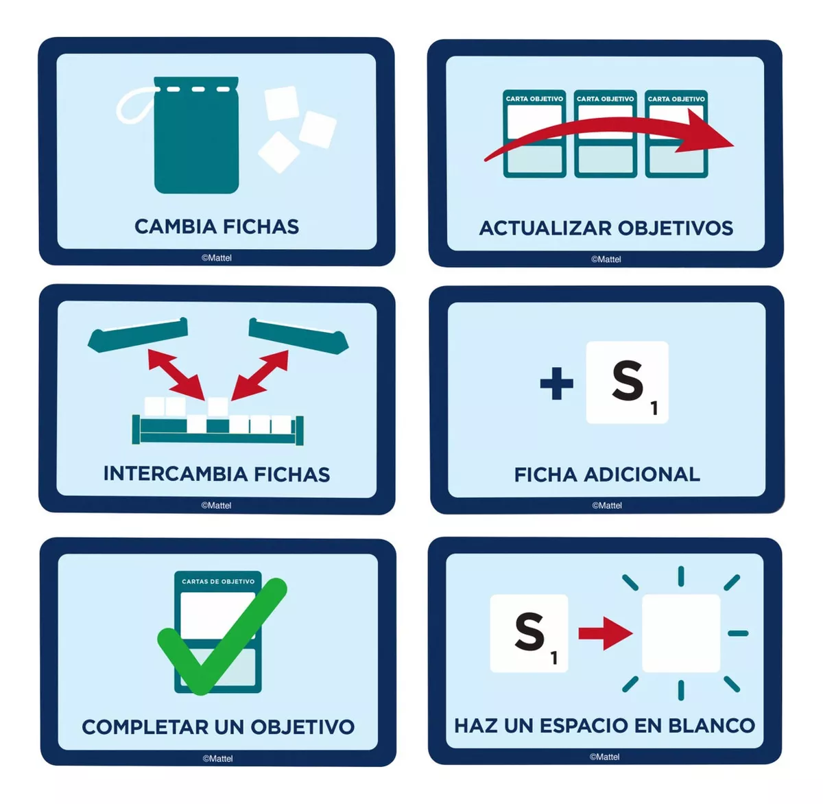 Scrabble Juego De Mesa 2 En 1 Colaborativo HXM54 Español