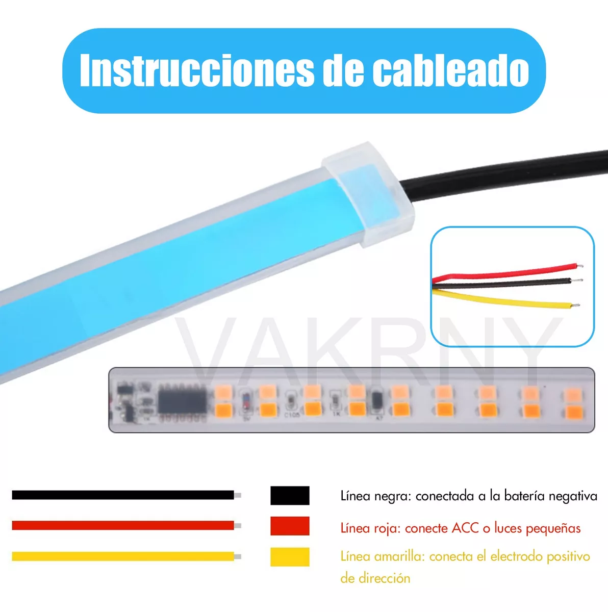 60cm Par Tira Led Drl Flexible Direccional Secuencial Auto