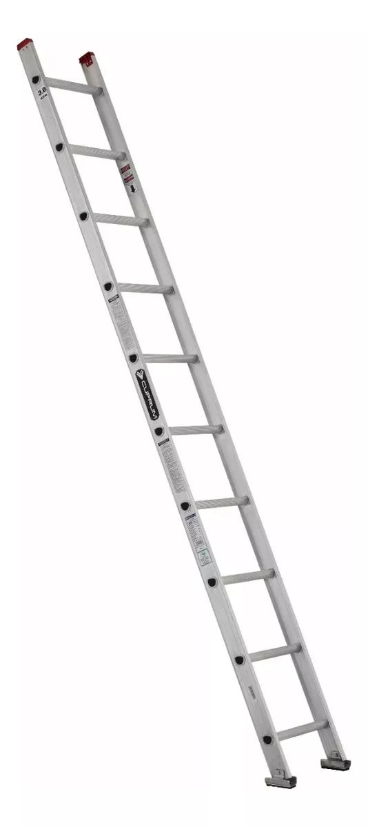 Escalera De Aluminio Recta Cuprum 526-10n Plateado