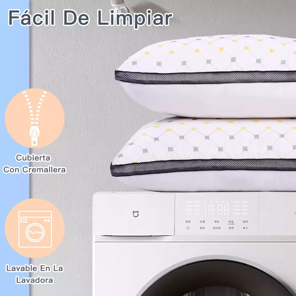 Set 2 Almohadas Ultra Suaves Spring Air Fibra Transpirables