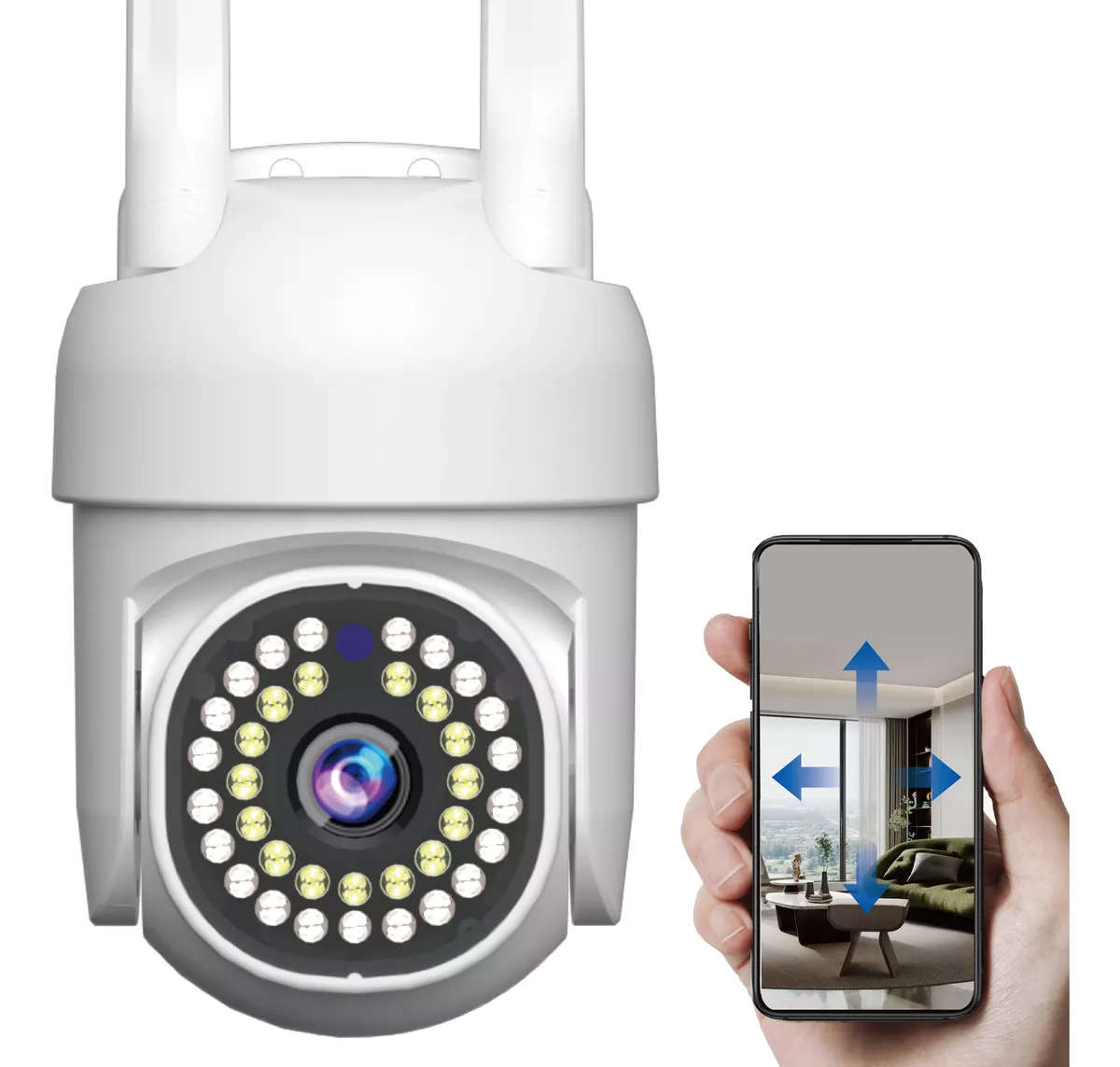 Cámara Espía Mvpsmart Q10 Hd 2mp Inalámbrica Ptz Foco