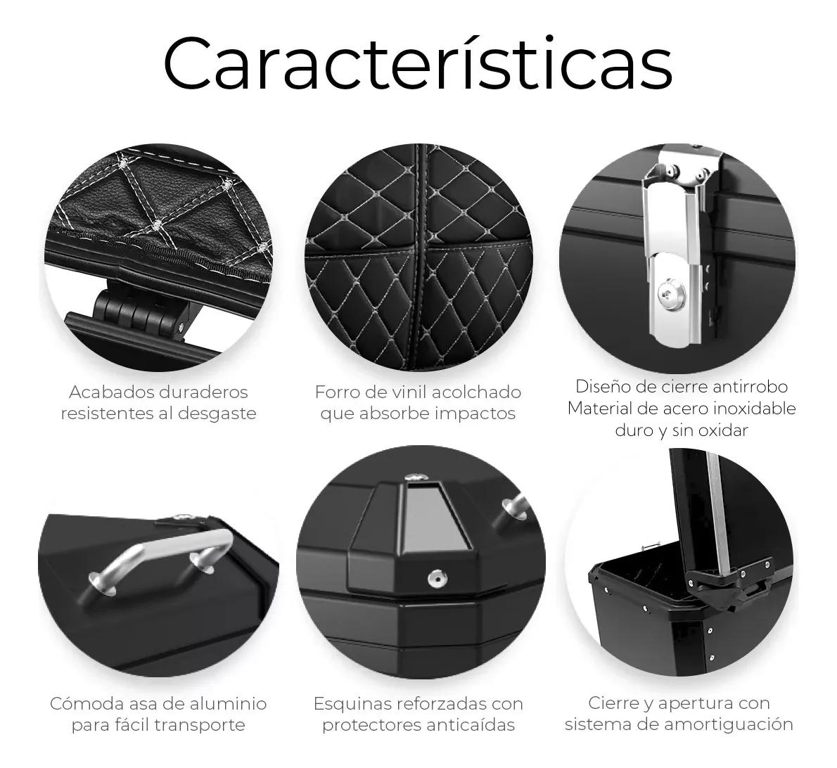 Baul Trasero Caja Para Moto 45l Cajuela Maletero Motocicleta