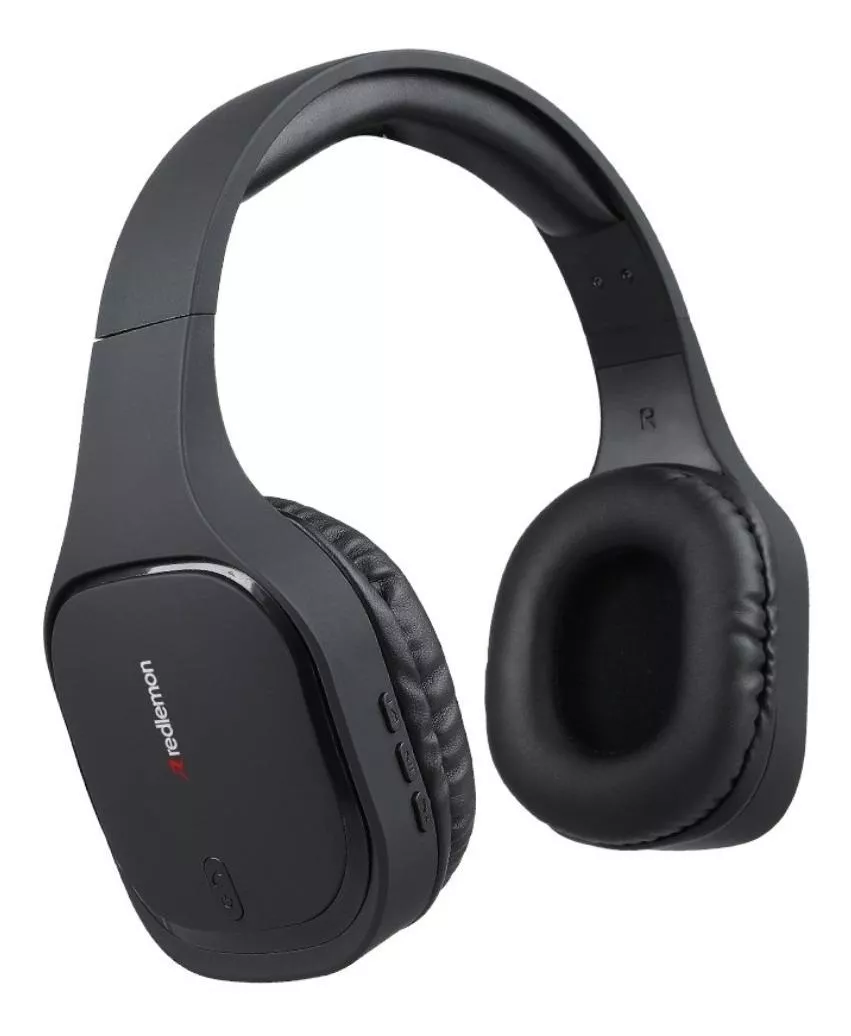 Redlemon Audífonos Bluetooth Inalámbricos High Definition Tipo Diadema, Batería de Larga Duración, Aislamiento de Ruido Externo, Cable Auxiliar 3.5mm para Conexión Alámbrica, Micrófono Manos Libres