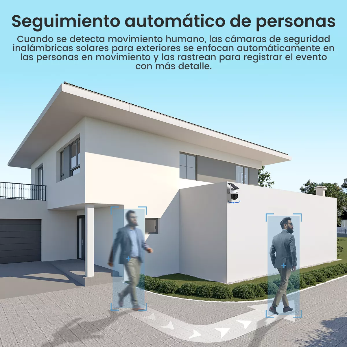 Cámara De Seguridad Solar Wifi Exterior 3mp Hd Audio 360 Ptz